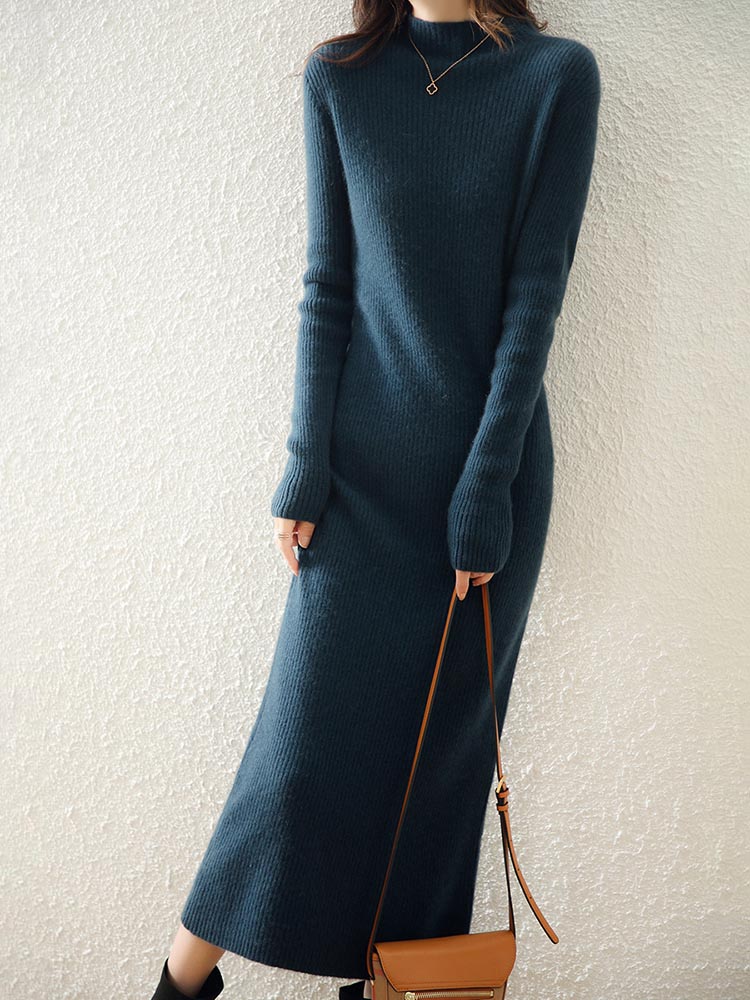 Winter Clothing H&M - LONGMING Kadın Örme Elbise % 100%