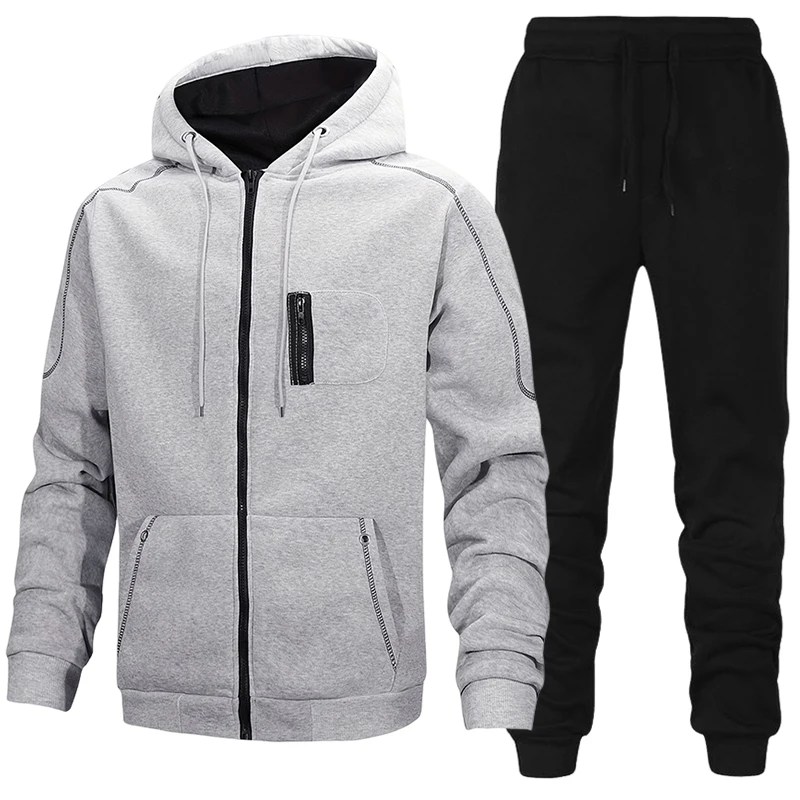 Winter Clothing Material - Moda Erkek Eşofman Günlük Kapüşonlu Sweatshirt