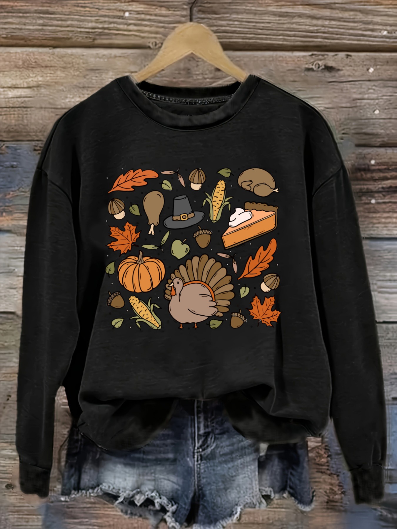 Winter Clothing Patterns - Kadın Günlük Uzun Kollu Bisiklet Yaka