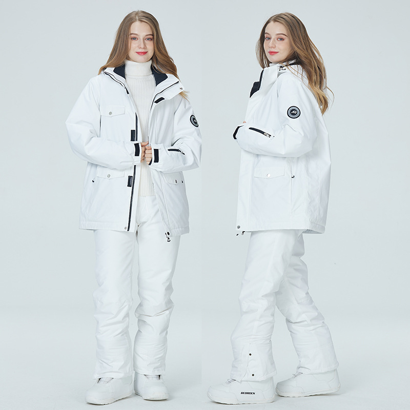 Ski Pants Waterproof - Kadınlar için 10K Saf Beyaz Kayak