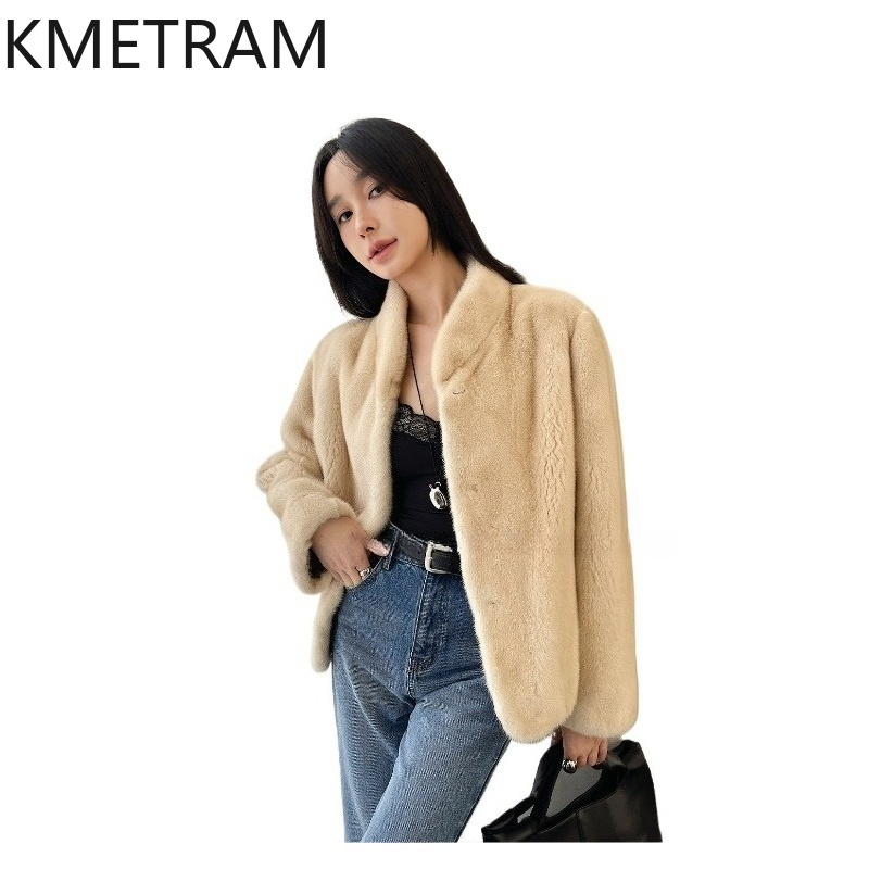 Winter Clothing Label - KMETRAM Gerçek Mor Etiketli Kadife Vizon