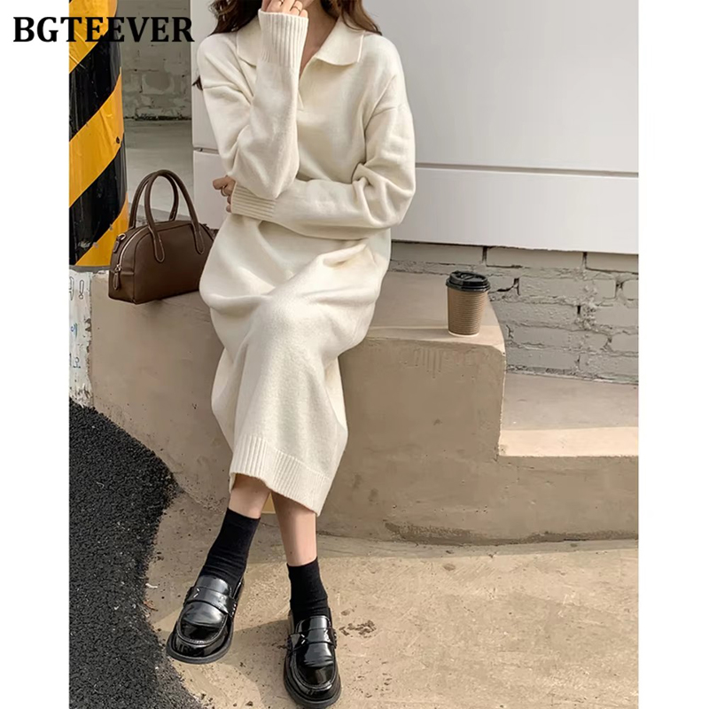 Winter Clothing H&M - BGTEEVER rahat kalın sıcak gevşek kazak