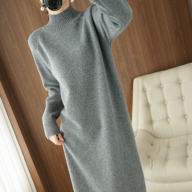 Winter Clothing H&M - Kadın Örme Süveter Elbise Bol Örme