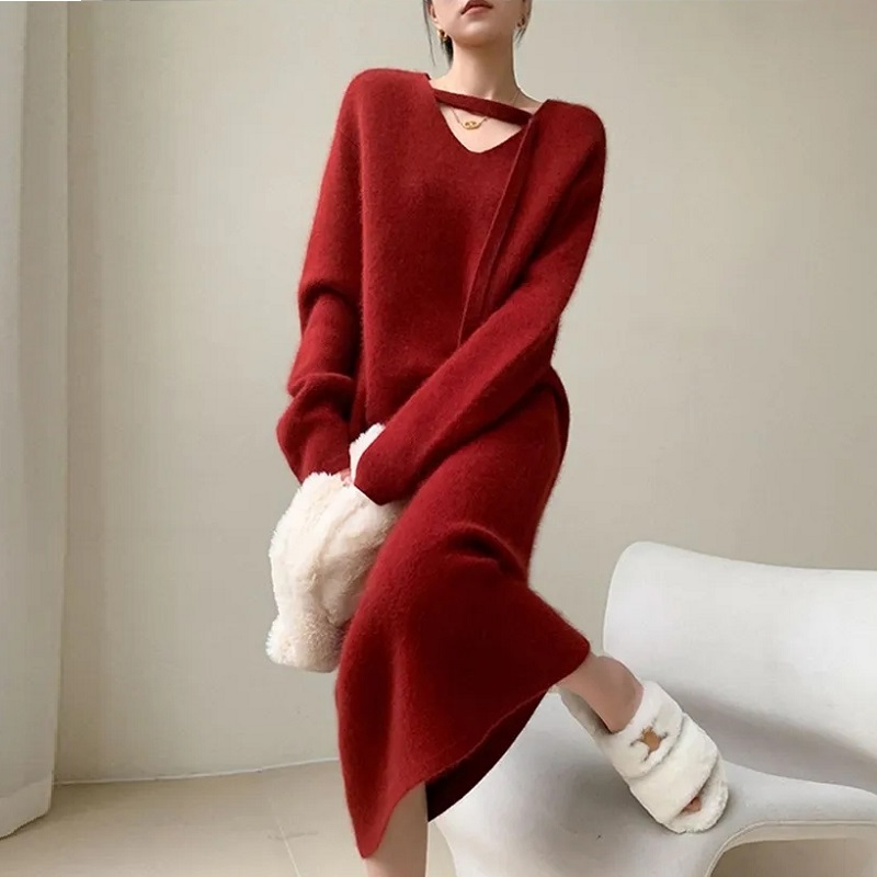 Winter Clothing H&M - Kadınlar için süveter elbise 2025 yeni