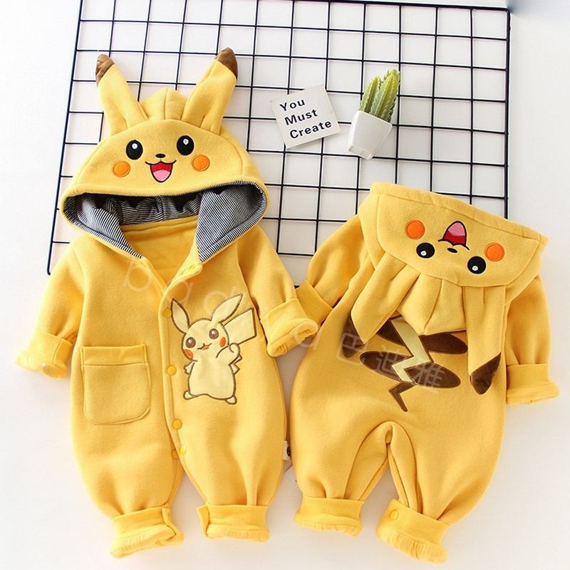 Winter Clothing For Toddlers - Karikatür Cep Canavarları Bebek Pijama Yenidoğan
