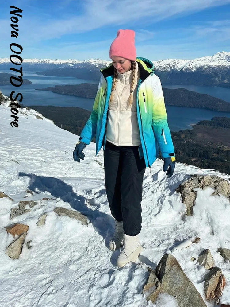 Ski Pants Waterproof - Kadınlar İçin Kışlık Ombre Kayak Ceketi