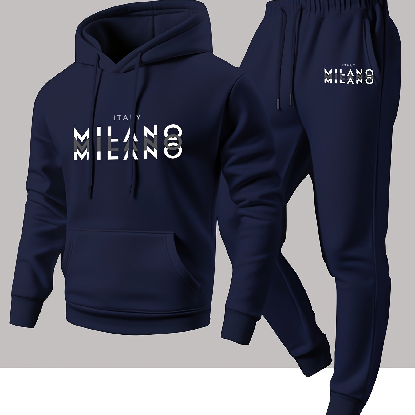 Winter Clothing Patterns - Trendy Erkek İtalyan Milan Harf Desenli