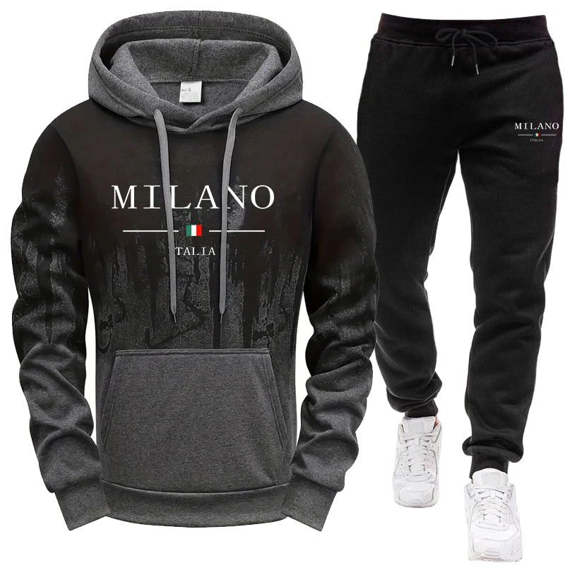 Winter Clothing Gear - Erkek Takımı/Hoodie/Pantolon Sonbahar Kış İtalya Günlük