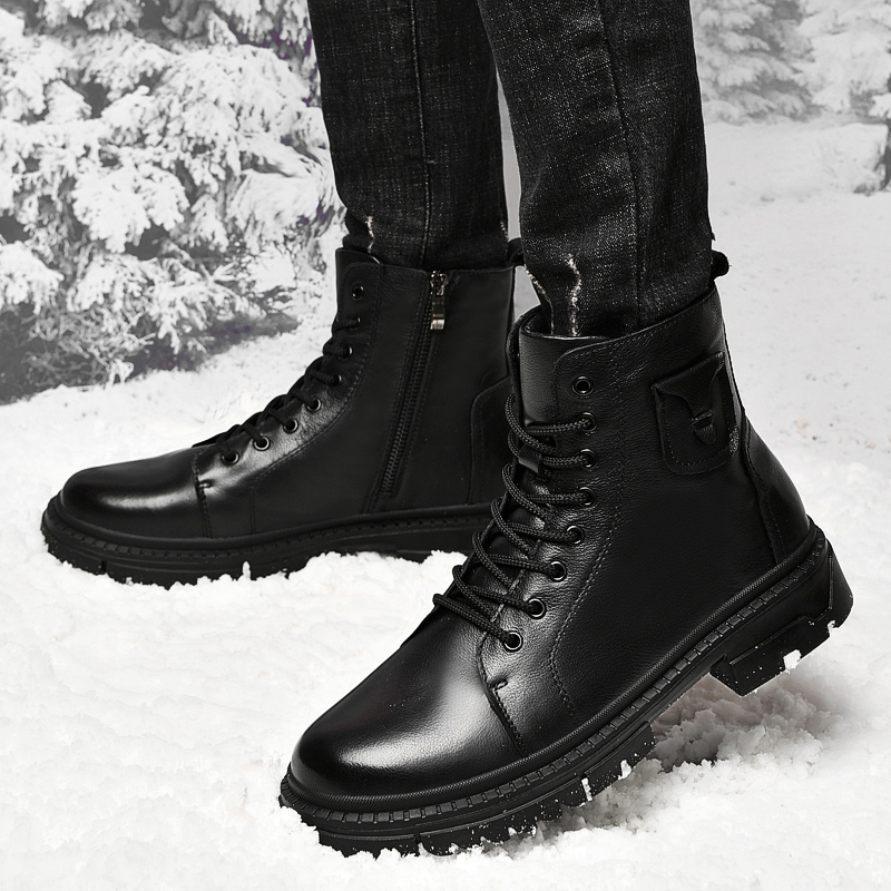 Kış erkek hakiki deri çizmeler - Winter Clothing Work incelemesi ve fiyatı